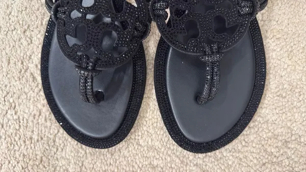 Tory Burch Sandals Miller Embellished Black - Image 12