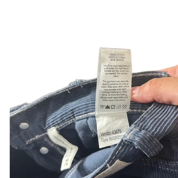 NWT Pacsun High Rise Bootcut Blue‎ Corduroy Jeans 26 - Image 10