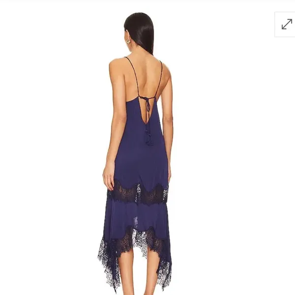 NWOT Free people X Sunsetter Maxi Slip In Navy - Image 3