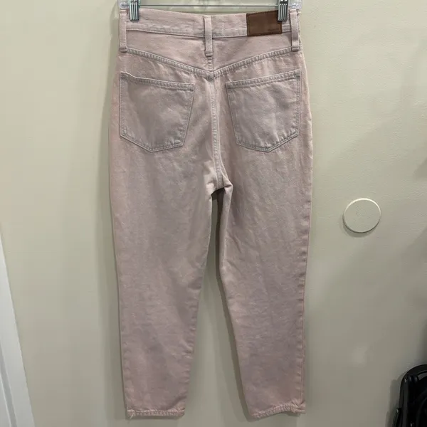 Madewell The Momjean Overdyed Edition‎ Pale Lilac High Rise Jeans AJ216 Size 25 - Image 3