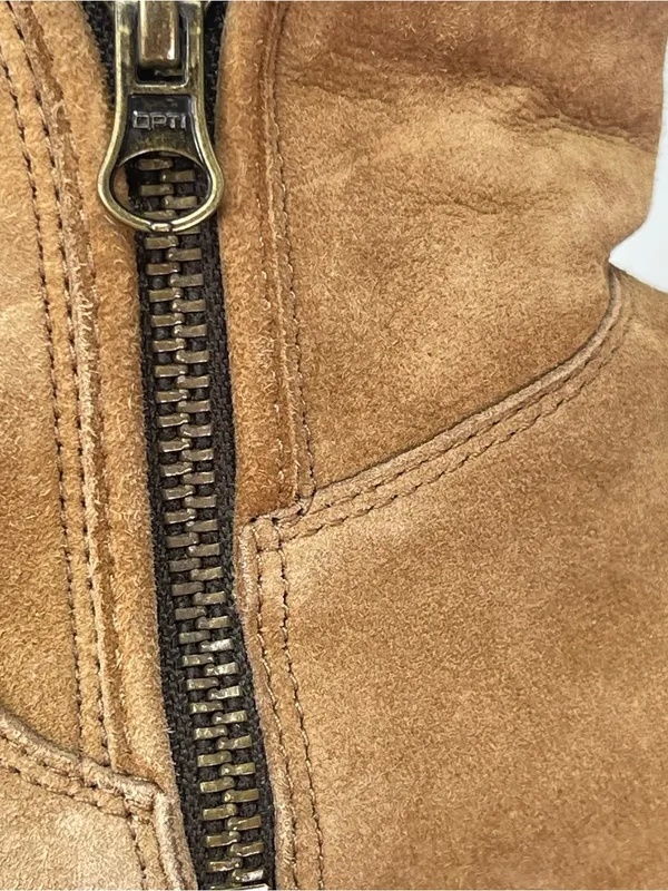 UGG Abree Women's 6 Chestnut Suede Side Zip Mini Boots 1016548 - Image 7