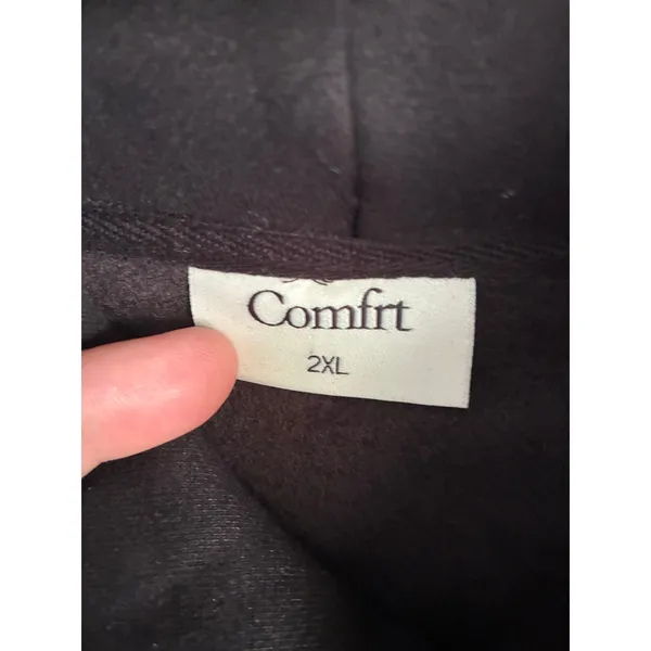 Comfrt Tranquil Hoodie Black 2X Heavyweight Soft Loungewear - Image 2