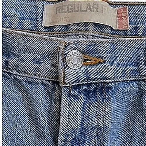 Levi's 505 Vintage Regular Fit Light Wash Denim‎ Jeans Women's W38 L30 - Image 4