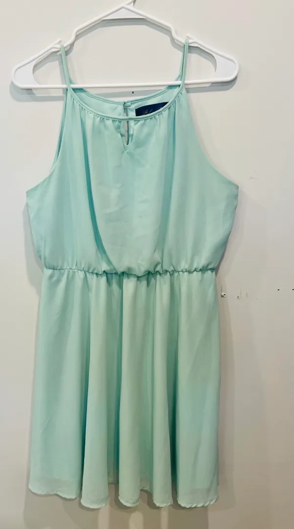 Blue Rain Mint Green Sleeveless Dress. Size large. - Image 3