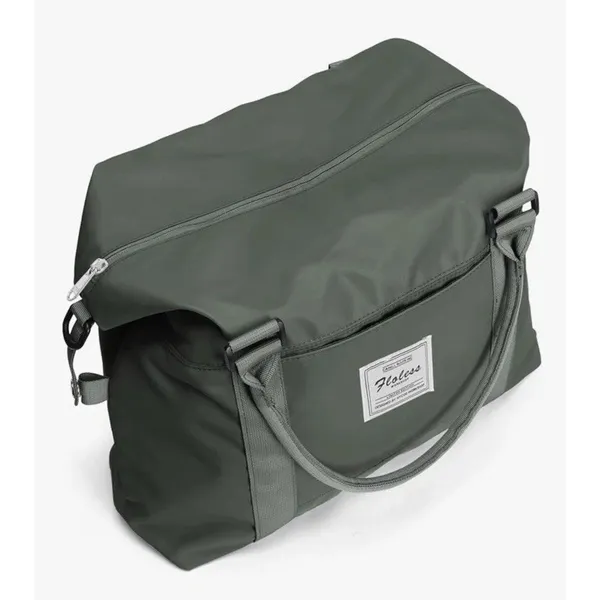 Weekender Travel Bag Duffel Carry On Luggage Trolley Sleeve Wet Dry Gray Green - Image 5