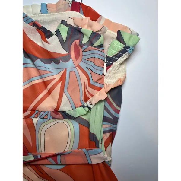 Alexis for Target Mixed Floral Sleeveless Tiered Ruffle Maxi Dress Size L Boho - Image 7