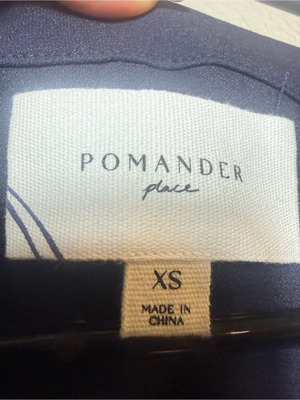 Pomander Place Kenzo Dress Navy Cotton Poplin Tiered Ruffle Mini Dress‎ Size XS - Image 10