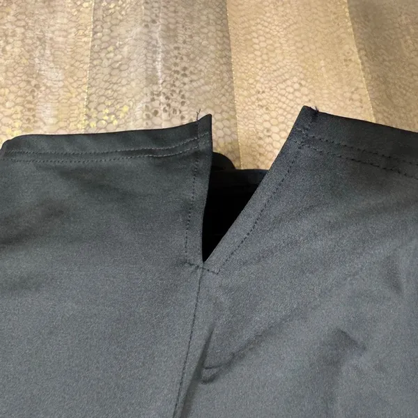 SHEIN Curve Black Mini Skirt Skort With Shorts Built In Stretchy 1XL - Image 4