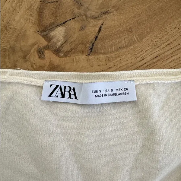 Zara - Sleeveless Cami & V Neck Cardigan Set in Cream - Image 4