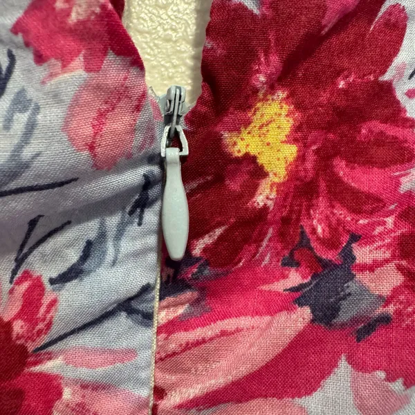 Lush Clothing Periwinkle Blue Floral Mini Sleeveless Dress Size Medium Zip Up Keyhole - Image 5