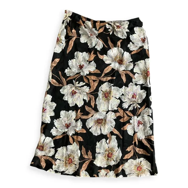 Womens Rho Black Floral Slip Skirt - Image 4