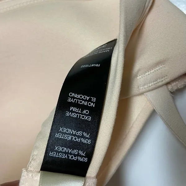 Anne Klein Womens Bra Sz 34C Peach Wirefree No‎ Wire T-Shirt Solid Tee Shirt - Image 4