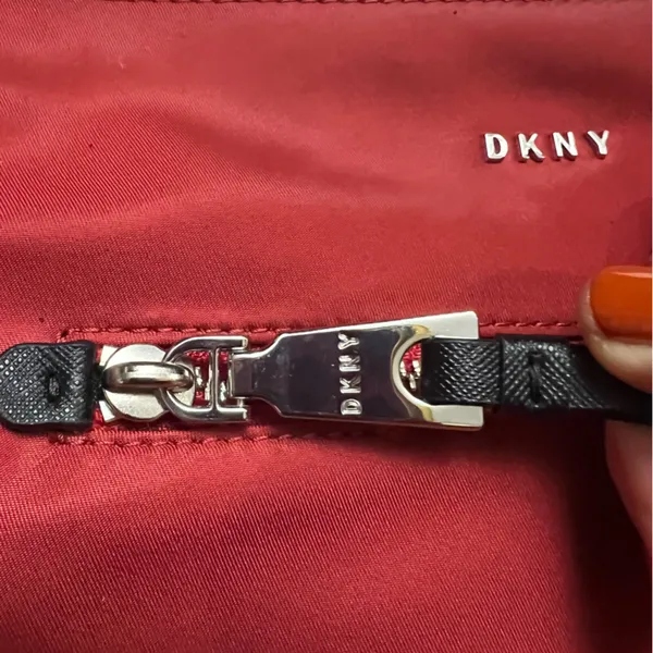 DKNY Gia Red with Black Strap Nylon Crossbody bag - Image 12
