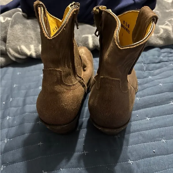 Tri star leather boots 8.5 chocalate color Brown - Image 3