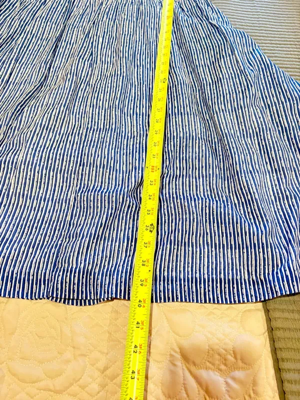 Gap Drop-Waist Maxi Dress Blue White Striped Spaghetti Strap Sundress women’s XL - Image 12