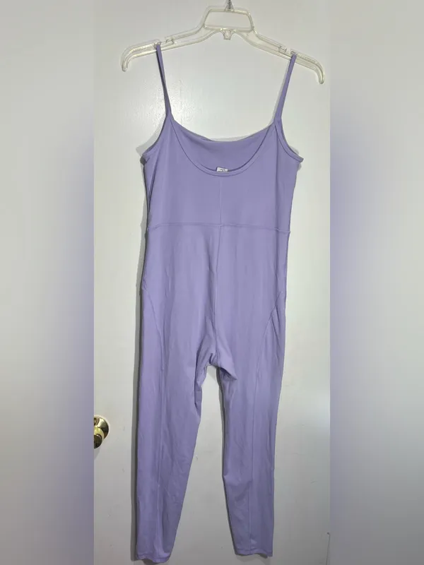 Wilfred Free Aritzia Divinity Jumpsuit Lilac Purple Spaghetti Strap Unitard XL - Image 9