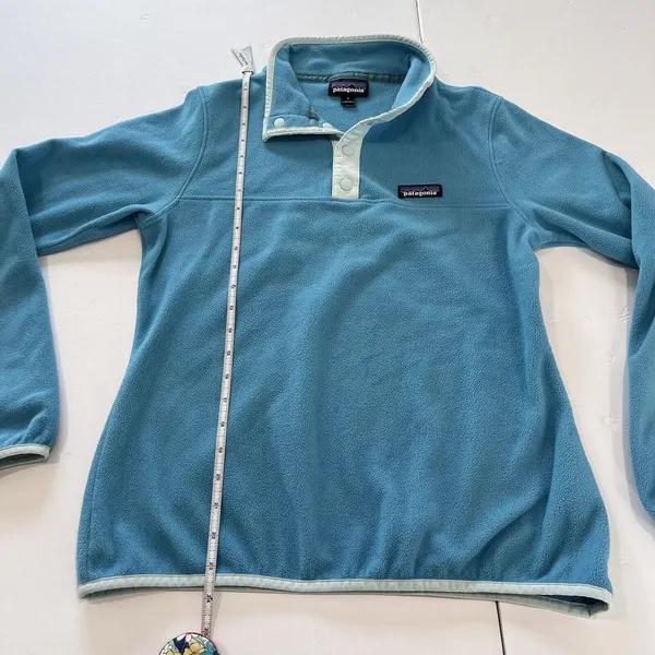 Patagonia Womens Aqua Blue Micro D Snap-T Pullover Fleece SMALL Outdoor Gorpcore - Image 9