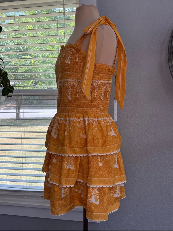 NWT Cleobella Eliana Mini Dress Size Medium Organic Cotton - Image 3