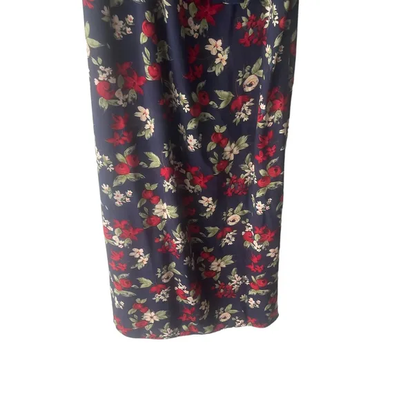 Ease Sport Vintage Size‎ 8 Blue Floral Linen Blend Dress & Cardigan Cottage - Image 3