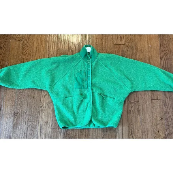 Amazon green oversized zip front fleece size M - Image 4