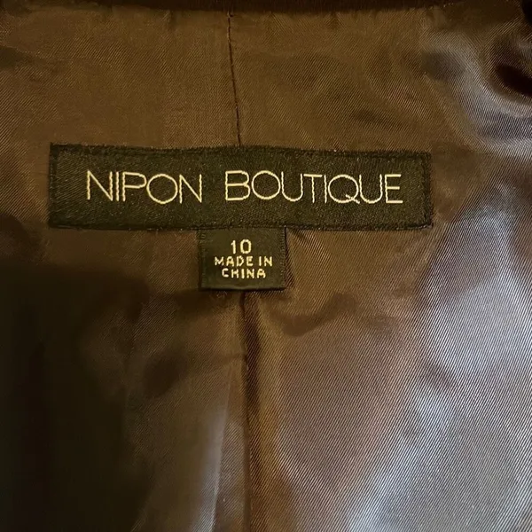 Nipon Boutique Vintage 10 Purple‎ 3 Button Embroidered Classic Blazer Workwear - Image 7
