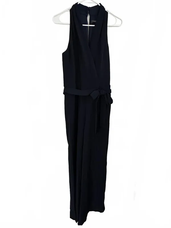 Julia Jordan Tie Waist Wide Leg Halter Jumpsuit NWT Navy Blue Size 6 - Image 3