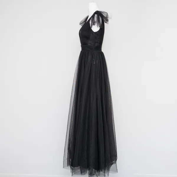 Betsy & Adam |‎ Gigi Long Ruffle Mesh Dress - Image 6