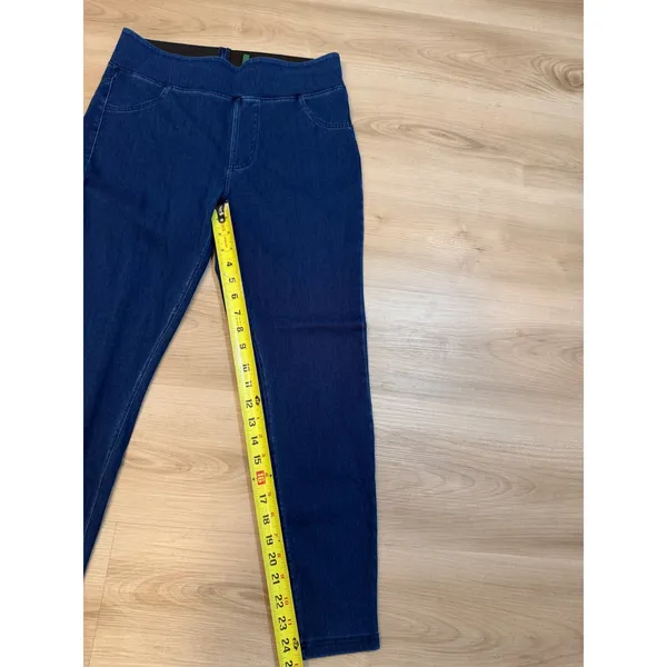Halara Jeggings Blue L Womens Pull On High Waisted Stretch Denim Look - Image 8