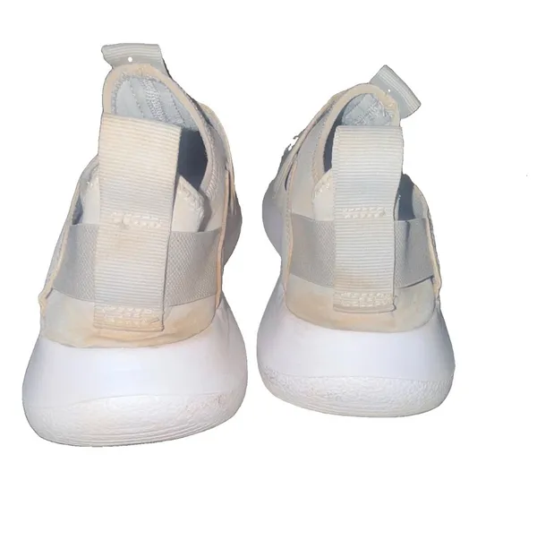 Under Armour Runplay Mod Grey/Pink Clay Low Top Mesh Hook & Loop Sneakers - Image 4