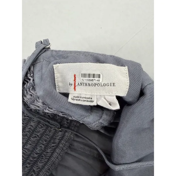 Free People Anthropologie Gray Utility Jumpsuit Sz S Ruched Bust Parachute Pants - Image 8