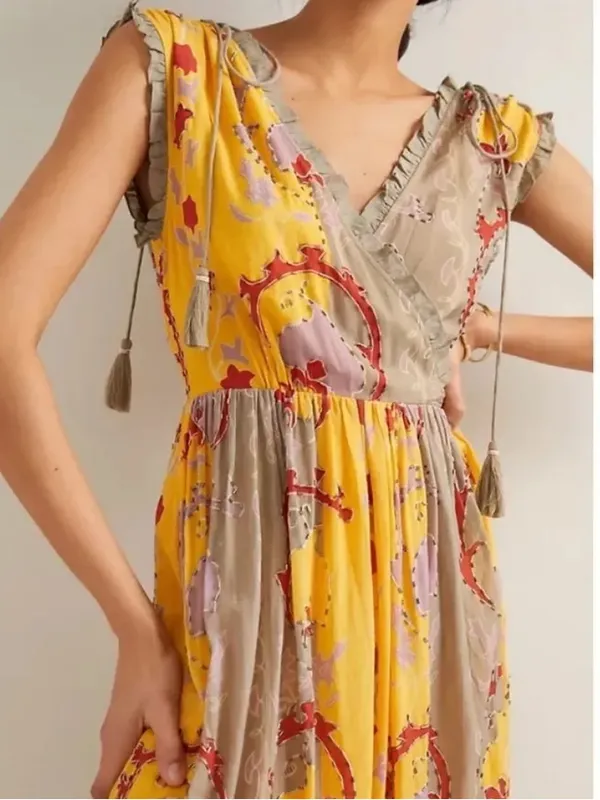 Anthropologie Let Me Be Beaded Maxi Dress XS - Image 2