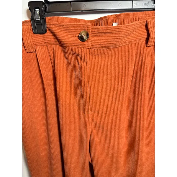 Halara Women's High Rise Button Corduroy Casual Pants Light Brown XL NWT - Image 7