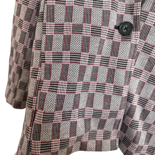 Anthropologie Avec Les Filles Plaid Oversized Long Two Button‎ Blazer Jacket S - Image 6