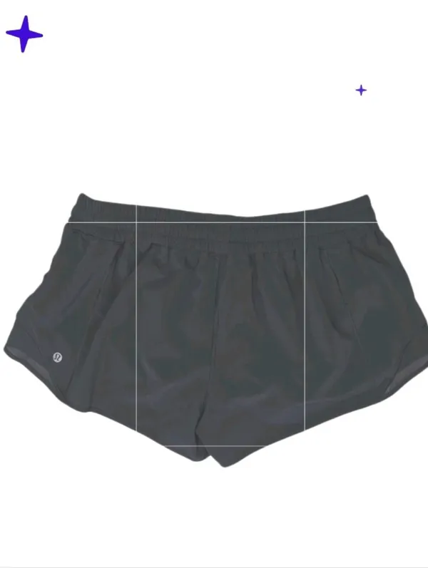 Lululemon Womens Hotty Hot Black Shorts Size 14 Activewear Running Walking 2" In - Image 4