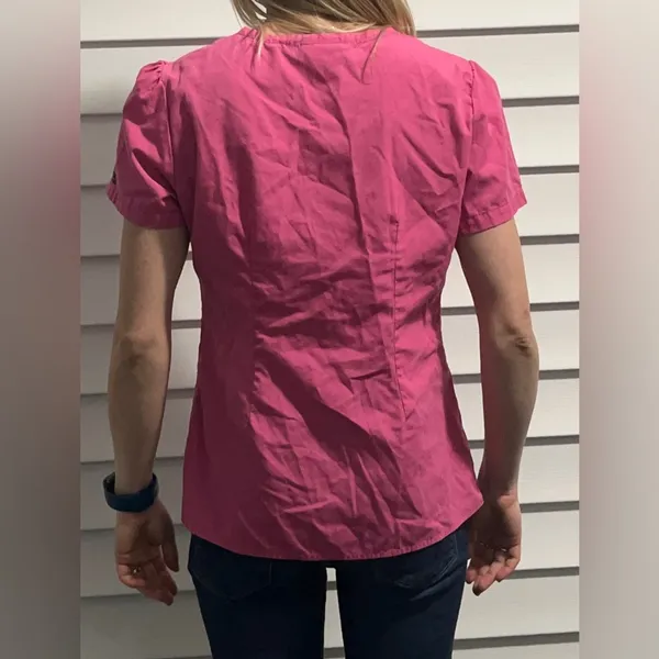Pink Scrub Top Size XS - Image 2