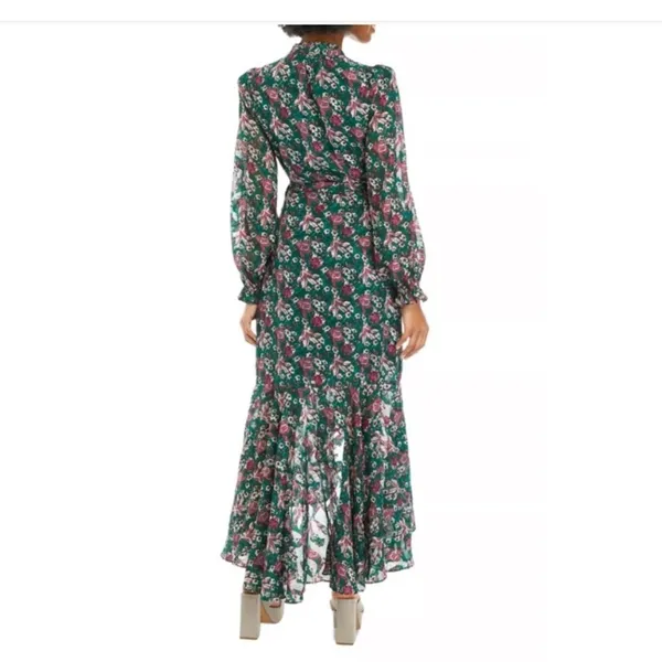 Astr the Label Kamila Dress green floral maxi ruffle $178 summer revolve party - Image 3