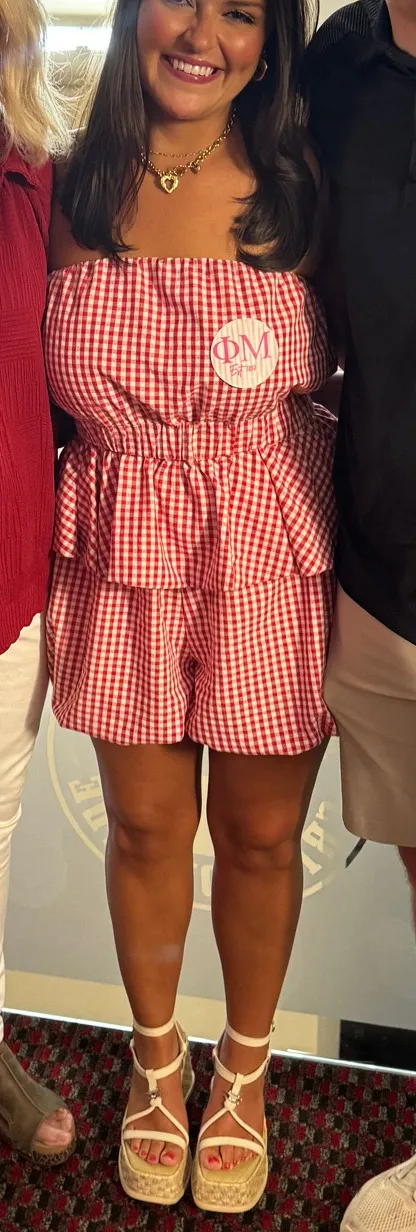 Mabel Red Gingham Matching Set - Image 3
