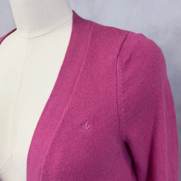 Aerie Cardigan Sweater Womens Large Pink Peplum Open‎ Front Girly Coquette Girly - Image 4