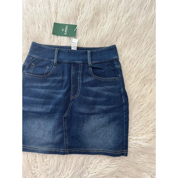 Halara Flex High Waisted Mini Washed Denim Casual Skirt Bright Blue Denim XS - Image 4