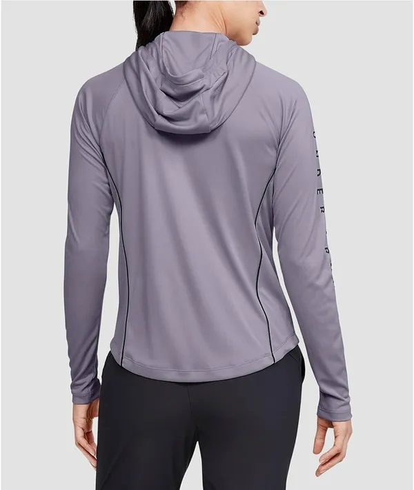 Under Armour Velocity Wordmark Loose Hoodie Lavender UA Tech HeatGear XL - Image 4