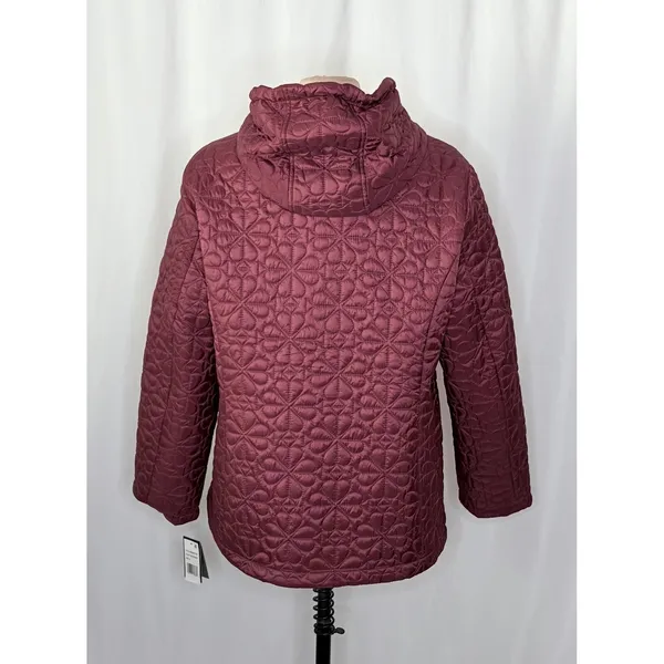 NWT!! KATE SPADE New York Water Resistant Hooded Floral Quilted Jacket X-Large - Image 10