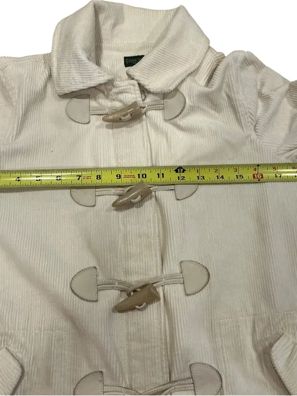 Ralph Lauren corduroy toggle jacket front horn-and-loop closure size XS beige - Image 3