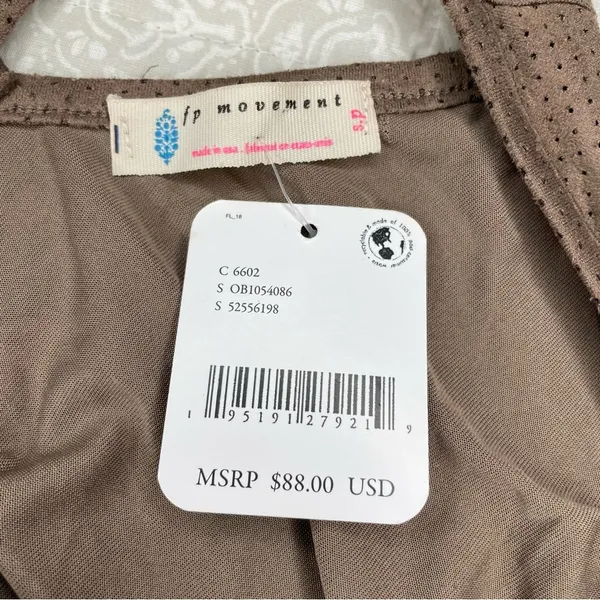 Movement Tan Brown Faux Suede Sleeveless Romper Small NWT - Image 5