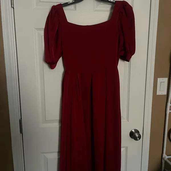 Source Unknown Burgundy Midi Dress - Image 3