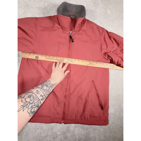 L.L. Bean Women's Reg Large Pink Zip Up‎ Jacket 0 WY23 Fleece Lined - Image 8