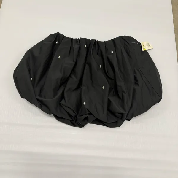 A New Day Black Bubble Mini Skirt Rhinestone Embellished Puffy Party Skirt M - Image 2