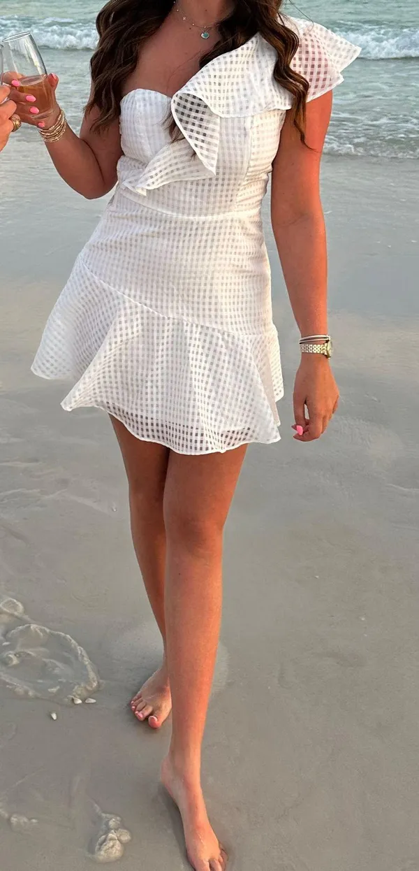 White Boutique Dress Size M - Image 2