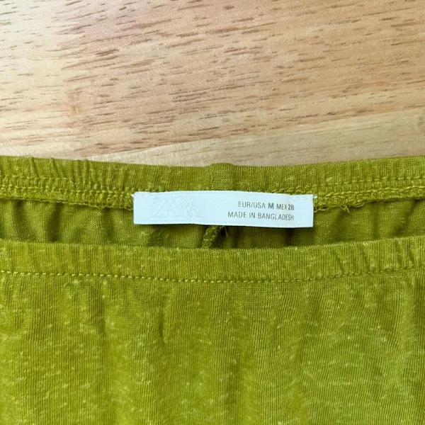 Zara green Midi Maxi Skirt with Leg Slit Size M - Image 4