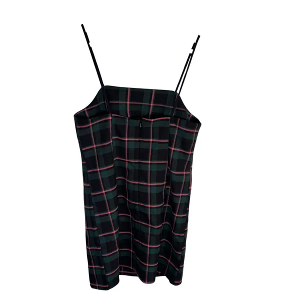 Urban Outfitters Green Pink Plaid Bodycon Mini Dress XS Spaghetti Strap 90s Y2K - Image 4
