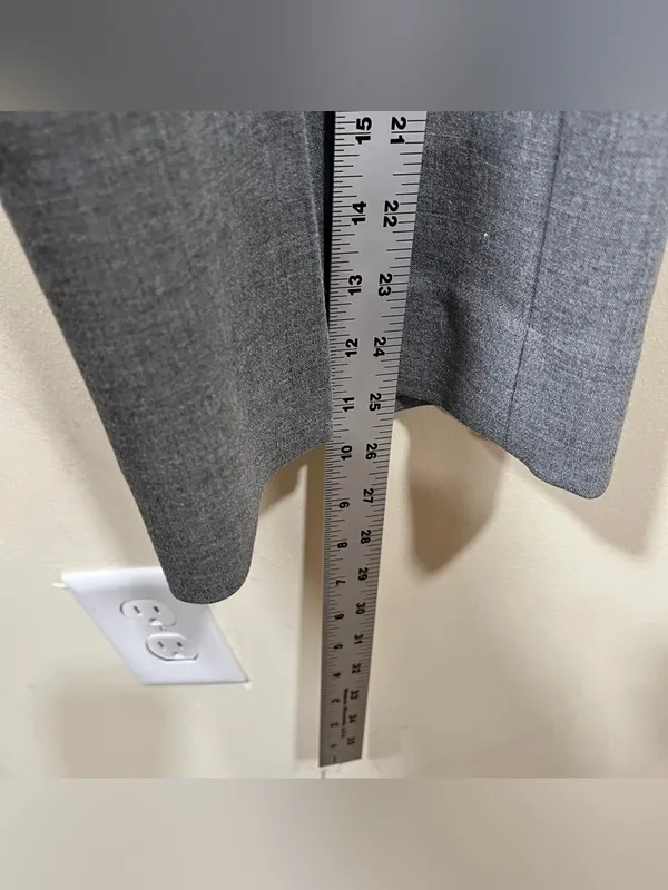 NWT J Crew 365 Women’s Grey Wide-Leg Cropped Dress Pants size 10 trousers - Image 3